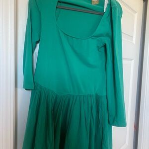 Free people Green Long Sleeve Dress size large